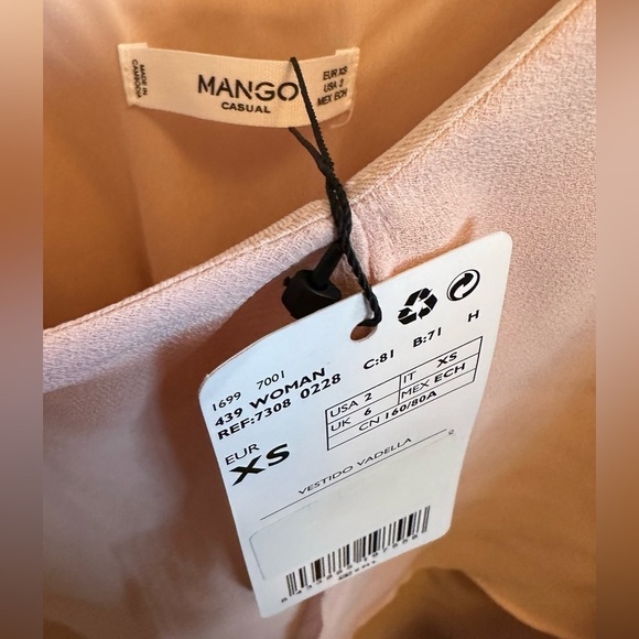 Mango‎ Light Pink Vadella Dress Size 2 - Picture 3 of 4